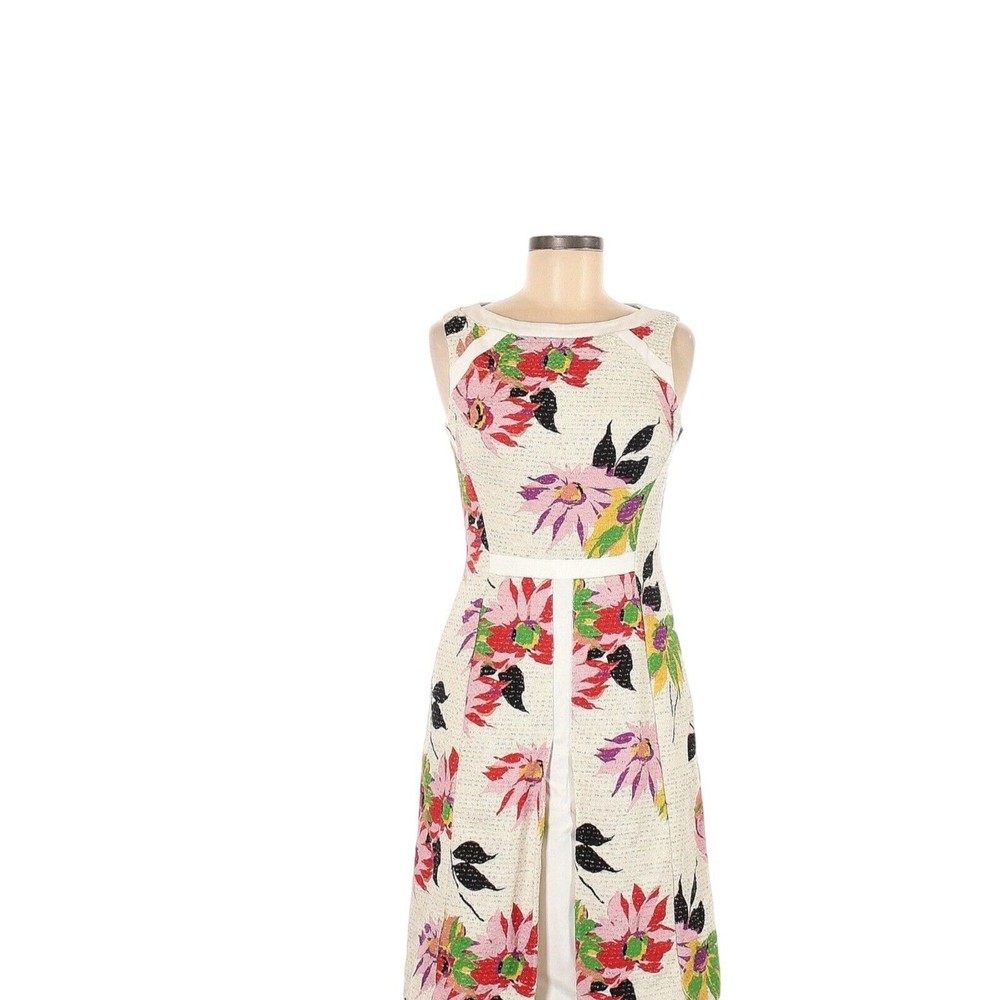 3k Etro Floral Ivory A Line Dress Knee Length 42 EU 6 US Worn Once